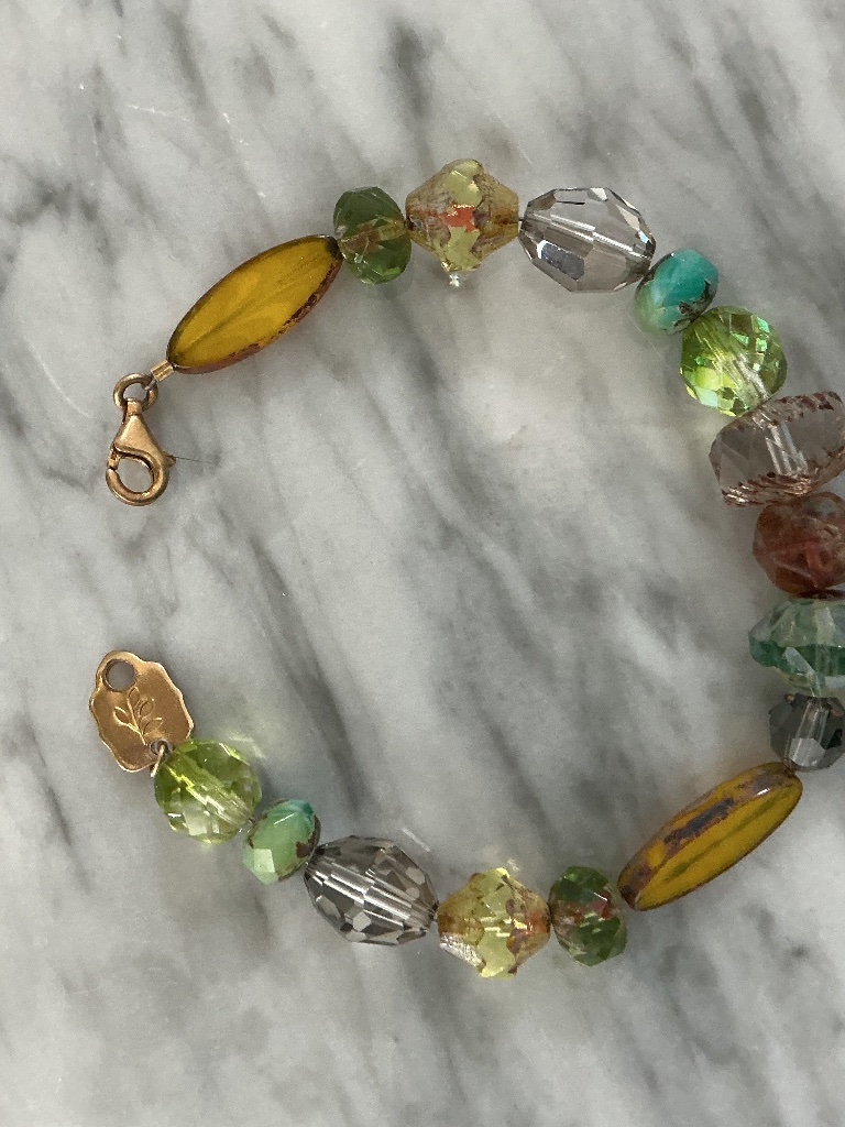 Holly Yashi 7” Czech Glass Bracelet